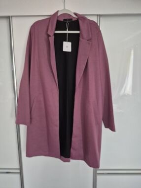 Tag Open-Front Mauve Trench Coat